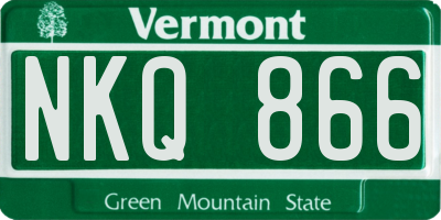 VT license plate NKQ866