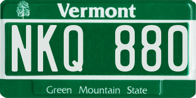 VT license plate NKQ880