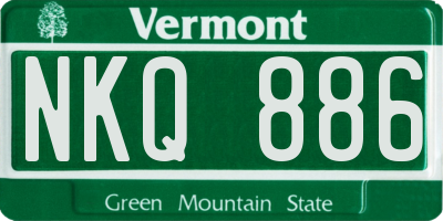 VT license plate NKQ886