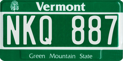 VT license plate NKQ887