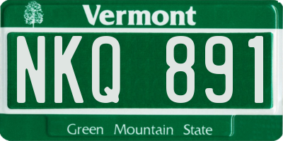 VT license plate NKQ891