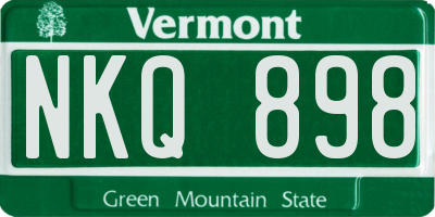 VT license plate NKQ898
