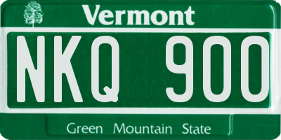 VT license plate NKQ900