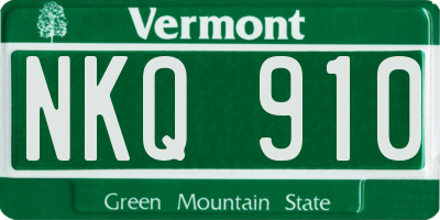 VT license plate NKQ910