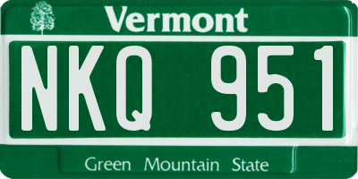 VT license plate NKQ951