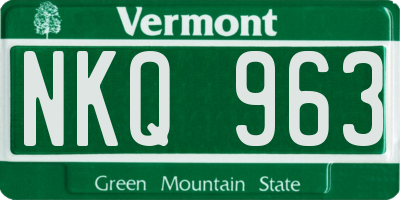 VT license plate NKQ963