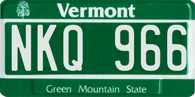 VT license plate NKQ966