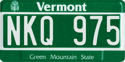VT license plate NKQ975