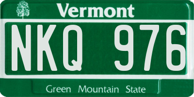 VT license plate NKQ976