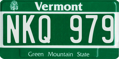 VT license plate NKQ979