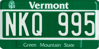 VT license plate NKQ995
