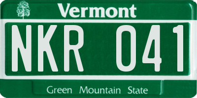 VT license plate NKR041