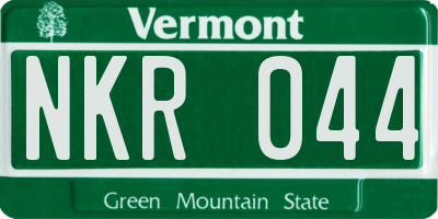 VT license plate NKR044