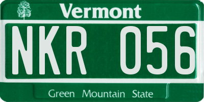VT license plate NKR056