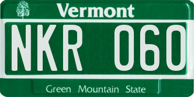 VT license plate NKR060