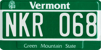 VT license plate NKR068