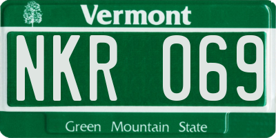 VT license plate NKR069