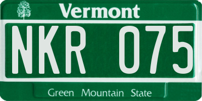 VT license plate NKR075
