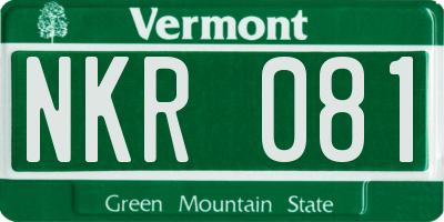 VT license plate NKR081