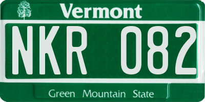 VT license plate NKR082