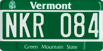 VT license plate NKR084