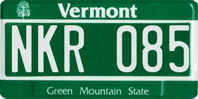 VT license plate NKR085