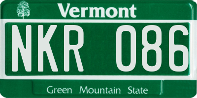 VT license plate NKR086