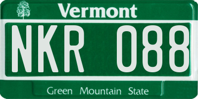 VT license plate NKR088