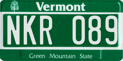 VT license plate NKR089