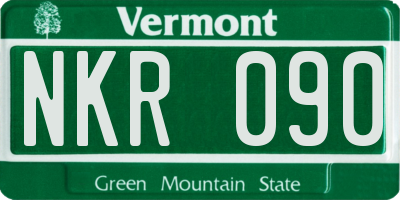VT license plate NKR090