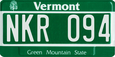 VT license plate NKR094