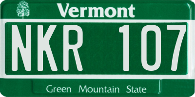VT license plate NKR107