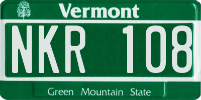 VT license plate NKR108