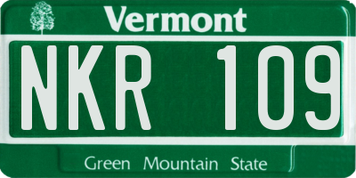 VT license plate NKR109
