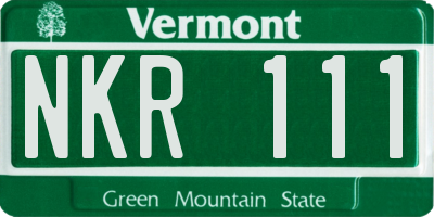 VT license plate NKR111