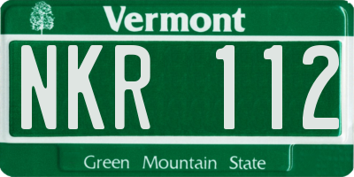 VT license plate NKR112