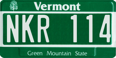 VT license plate NKR114