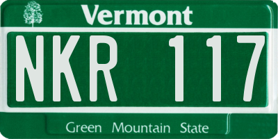 VT license plate NKR117