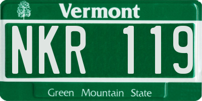 VT license plate NKR119
