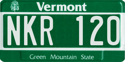 VT license plate NKR120