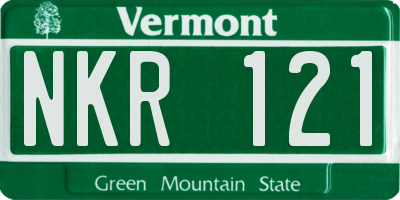 VT license plate NKR121