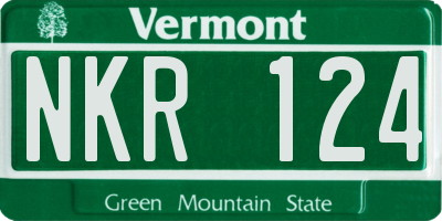 VT license plate NKR124