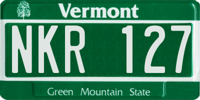 VT license plate NKR127