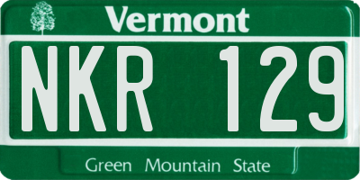 VT license plate NKR129