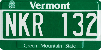 VT license plate NKR132