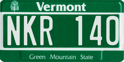 VT license plate NKR140