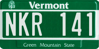VT license plate NKR141