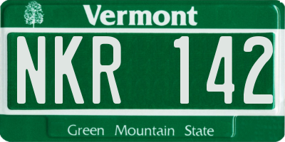 VT license plate NKR142