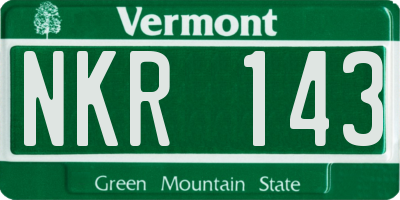 VT license plate NKR143