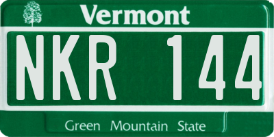 VT license plate NKR144